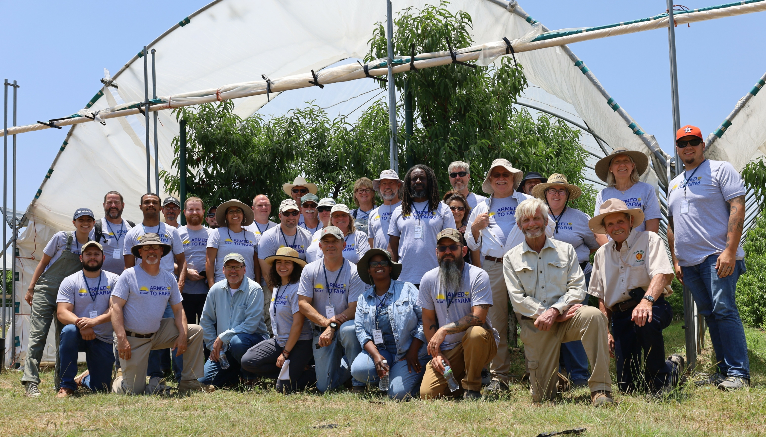 Group photo of Armed to Farm participants