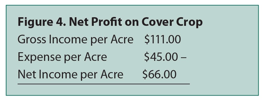 Figure 4 net profit on cover crop