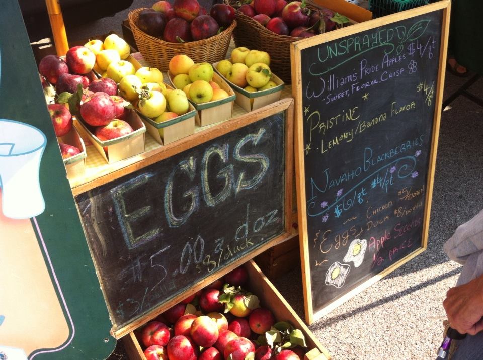 Farmers market booth